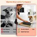 Dog Nail Scratch Pad with Treat Box, Solid Wood Nail Filing Board that Trims Nails Naturally Without Clippers for Dogs that Hate Nail Cutting, Indoor and Outdoor Training Tool (Black)