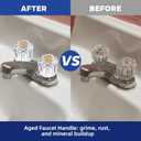 2PCS Clear Acrylic Faucet Handles Knobs Replacement Kit,Bathtub Sink Faucet Rebuild Trim Set Compatible with Delta Delex Peerless Faucets,Includes Screws