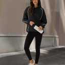 ZAFUL Women's Seam Oversized Hoodies Fleece Comfy Sweatshirts Fall Fashion Casual Pullover Tops 2025 Winter Clothes, XL