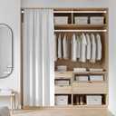 Shower Curtain Rod 28 to 48 inches 2PCS,Spring Tension Curtain Rod White Expandable Rods Adjustable Rods for Window, Wardrobe, Doorway, Kitchen