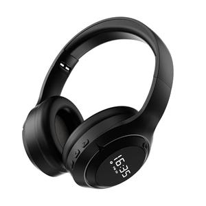 T.TAOMI FM Radio Headphones, Headset for Mowing, Cycling, Jogging, Portable Radio Support USB Power, LED Display, 3.5mm Jack, Gifts for Seniors Elderly (Carbon)