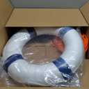 Lifebuoy Set 20Inch Life Preserver Ring and Water Floating Lifesaving Rope 98.4FT,Swim Foam Buoy,Swimming Pool Safety Throwing Ring with Perimeter Rope,Throwable Flotation Device