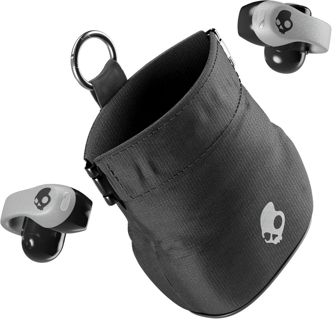 Skullcandy Push 720 Open Wireless Open Ear Bluetooth Earbuds, Headphones, Waterproof, Clip-On Lightweight Design, 30 Hours Battery, Wireless Charging Pouch, Microphone for iPhone Android - Chrome