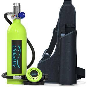 Mini Scuba Tank, 1L Lung Tank for 12-18 Minute Underwater Breathing for Snorkeling & Scuba Diving Tank for Exploration Emergency