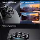 2 Pack for iPhone 16 Pro Screen Protector 9H Hardness Zero Bubble Auto-Dust Removal Installation, Dedicated to iPhone 16 Pro/16Pro Max Camera Lens Protector Metal[1 Pack] Full Coverage Protection