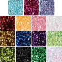 CCINEE 7mm Loose Sequins for Craft, 7500PCS Rainbow Cup Sequin Bulk Iridescent Spangles Assorted Round Embroidery Sequins for Easter Egg DIY Arts Crafts Making