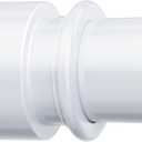 Curtain Rods for Windows 32 to 96 Inches - 1 Inch Diameter Curtain Rods, Adjustable Heavy Duty Curtain Rod with End Cap Style, Easy Installation and Modern Design, White