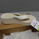 ONCAI Womens Platform Wedge Flip Flops Trendy Dressy Womans Summer Flatform Sandals with Comfortable Walking Outdoor Rubber Soles (7, Off White)