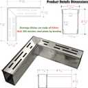 Pool Deck Drain Channel 90 Degree Angle with 2 Connectors for 1-11/16" Wide SXSJMY Pool Drains/Mini Water Drainage Channel/Non Deep Patio Drain