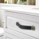 OLAYA Suitcase Luggage Pulls Leather Handles Cabinet Knobs Drawer Pulls Dresser Knobs Door Knobs 6 Pcs Grip Replacement Metal Hardware for Cabinet Dresser Trunk Case with Screws,(6, black)