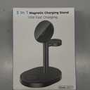 2026 3 in 1 Wireless Charging Station for Apple MagSafe Charger, 15W Fast Magnetic Mag-Safe Charger Stand for iPhone 17 16 15 14 13 12 17e Apple Watch AirPods Series, Gifts for Men (Black)