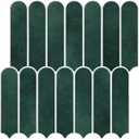 Commomy Matte Peel and Stick Backsplash - 10 Sheets of 11.8" x 11.8" - 3D Green Peel and Stick Tile for Kitchen and Bathroom Matte PVC Wall Tiles Interior Renters,RV,Bedroom,Living Room