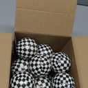 Soulchen 24 Pcs Race Cars Party Favors 1.97'' Stress Balls Black and White Checkered Sensory Fidget Toys Gifts for Kids Squeeze Anxiety Fidget Sensory Balls Birthday Party Favors Supplies