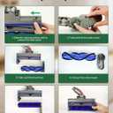 Upgraded 2 Brushes Vacuum Head Replacement for Dyson V7/V8/V10/V11/V15/SV10/SV11/SV12/SV14/SV15/SV22((Not for Slim) | Anti-Tangle Motorhead with LED Light | Quick-Release Cordless Vacuum Cleaner Head