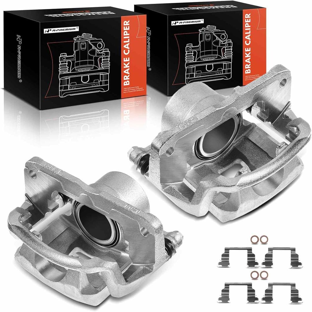 A-Premium Disc Brake Caliper Assembly with Bracket Compatible with Toyota and Lexus Models - Camry 1997-2001, Avalon, Solara, ES300, L4 2.2L, L4 2.4L, V6 3.0L - Front Driver and Passenger Side