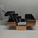 FRENESSA Makeup Case 11.8 Inch Makeup Organizer Case Large Cosmetic Box with Mirror Portable 3 Trays Travel Storage Box for Make Up Nail Tech Kits Cosmetology Case 3D Rose Gold Floral