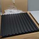 24 pcs 19.7" x 19.7" Slat Wall Panel, 3D Fluted Textured Panel. - Black (64 sq. ft./Box)