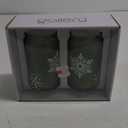 Tabletops Gallery Snowflake Soda Can Glass Set - Green, 2 Pcs