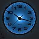 JoFomp Lighted Wall Clocks Battery Operated, 12 Inch Wall Clock for Bedroom Night Glow, Light Up Wall Clock Silent, Glow in The Dark Wall Clocks for Living Room Decor, Light Sensor - Auto Lighting