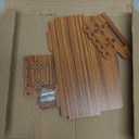 Wooden Wall Mounted Hanging Table top Temple Pooja Mandir God Stand Shelf for Storage and Idols Decoration for Home Office and Gifting (Golden Om)