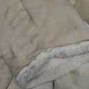 Sealy Electric Blanket Wearable with Foot Pocket, Electric Snuggle Blanket with Sleeves, Flannel & Sherpa Heating Throw with 6 Heat Settings & 210 Hours Auto Shut Off, 50 * 70"+18" Beige