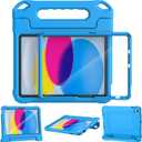SUPLIK Kids Case for iPad A16 11-inch 2025 (11th Gen) & iPad 10th Generation (10.9-inch 2022), Built with Screen Protector, Durable Shockproof Kidproof Cover with Handle Stand, Blue