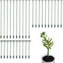 Pack of 30 Small Plant Stakes for Indoor Plants 3 Size 6.7/10.7/14.6/ Inches Single Stem Plant Support Stakes for Phalaenopsis/Orchid Flower/Roses/Chrysanthemum/Succulent