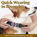 Rabbitgoo Dog Harness Medium Sized, No Pull Dog Vest with 3 Buckles, Adjustable Soft Padded Pet Harness with Easy Control Handle and Reflective Strips, Black, M