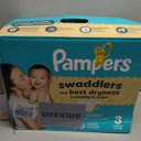 Pampers Swaddlers Diapers, Size 3 (13-26 lbs), 136 Count, Absorbent, Keeps Baby Dry and Comfortable, Skin Safe Disposable Baby Diaper 
