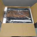 Huuger Nightstand with Charging Station, 27.6 Inch Bedside Table with Fabric Drawers, End Table with USB Ports and Outlets, Night Stand for Bedroom, Rustic Brown