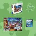 Ravensburger - Northern Lights - 500 Piece Large Format Jigsaw Puzzle - Stunning, Bold, Vivid Image of The Phenomenon - Warm Fireside Cabin - Premium Quality - Puzzles for Adults, Finished Puzzle Measures Approximately 20 X 14 Inches When Completed.