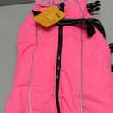 Lelepet Dog Winter Coat Waterproof Dog Jacket with Harness Built in Windproof Reflective Pet Coats for Small Medium Large Dogs, Thermal Fleece Lined Coats for Cold Weather Walking Hiking, Rose Red, L