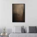 SIGNFORD Framed Canvas Print Wall Art Abstract Textured Dark Shades Illustrations Modern Art Decorative Bohemian Relax/Calm for Living Room, Bedroom, Office - 16"x24" Black Pack of 3