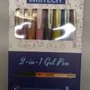 WRITECH Retractable Gel Ink Pens: Multi Colored 2 in 1 Colorful Click Pen Assorted Color 8ct Extra Fine Point Tip 0.5mm Journaling Smooth Writing Note Taking Coloring No Bleed & Smear Smudge