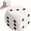 Anboor 3.9" Squishies Dice Kawaii Soft Slow Rising Scented Squishies Stress Relief Kids Toys Collection Decorative Props (White)