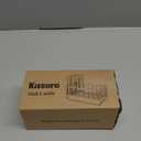 Kitsure Sponge Holder for Kitchen Sink - Rustproof Stainless Steel Sink Caddy Organization and Storage Essentials with High Brush Holder, Home Decor Accessories, 7.9" x 3.7" x 6.2", Black