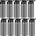 CHENGU 10 Pieces Water Bottle Bulk 20 oz Aluminum Reusable Bottles Lightweight Snap Lid Water Bottle Easy Carry Leak Proof Travel Bottles for Gym Sports Camping Hiking Fishing (Gray)