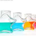 Magic Season Decorative Glass Bottles with Cork Stoppers (10 fl oz. Five-Pointed Star Bottles / 6 Pcs)