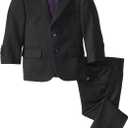 Isaac Mizrahi Black Label Little Boys' Slim-Fit Wool 2 Piece Solid Suit (6)