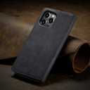 Wallet Case for iPhone 15 Pro, Shockproof Magnetic Flip Wallet Cover with Card Slots, Stand Feature and Full Protection Kickstand Phone Case for iPhone 15 Pro, Black