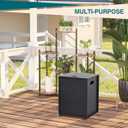 Propane Tank Cover Table 20LB Outdoor Gas Cylinder Hideaway Storage Box with Side Handles Metal Side Table for Garden Fire Pits