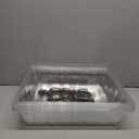 RooTrimmer 10 Pcs Humidity Dome, Plastic Clear Seed Starter Dome 1020 Tray Covers Humidifying and Insulating for Greenhouse Germination and Garden Growing (21.5"11.5", 3.15" Height, 10-Pack)