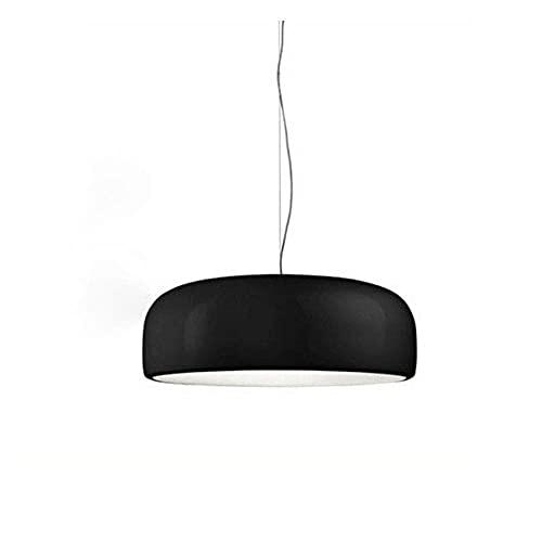 Modern Minimalist round Creative Art Aluminum Chandelier Retro Industria Style Ceiling Lights Black Aluminum Suspension Lamp Single Head Led Living Room Kitchen Home Decoration Decorative,60*23C