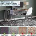 Office Chair Mat for Carpet, 45" x 53" Heavy Duty Clear PVC Large Floor Protector with Studded Backing, Non-Slip Plastic Mat for Office Chair, Desk & Rolling Computer Gaming Chair on Low Pile Carpet