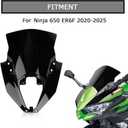 Windshield for Ninja 650 ER6F 2020-2025 - PSLER Windscreen Wind Deflector Protector Fairing for 650 ER6F 2020-2025(Black)