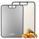 Titanium Double Sided Cutting Board for Kitchen, Cutting Board Double Sided Food Grade, Pure Titanium/PP, Easy to Clean Large Size 16”×11”