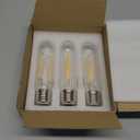 T10 Edison LED Tube Bulbs - Warm White, 2700K, Dimmable - Vintage Style, 4W Equivalent to 40W Incandescent, E26 Base, 3 Pack for Pendant Lights & Desk Lamps
