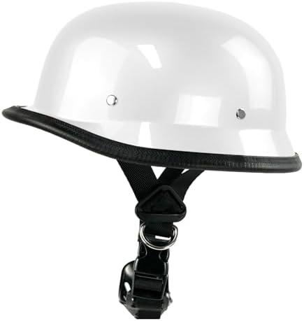 German Style Motorcycle Helmet,Adult Half Helmet Open Face DOT Approved, Motorcycle Cruiser Scooter Cool Helmet