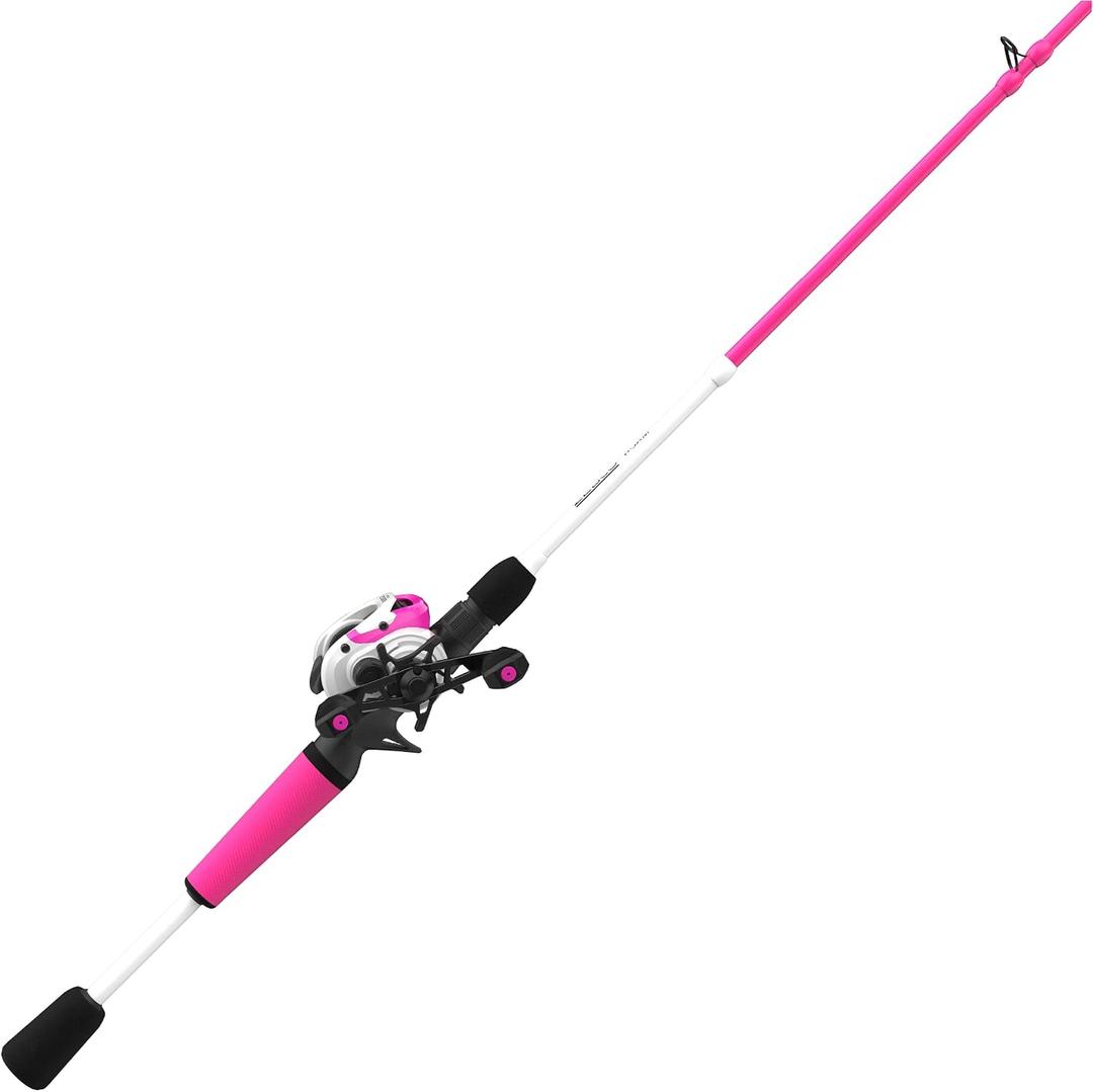 Zebco Roam Baitcast Reel and Fishing Rod Combo, 6-Foot 6-Inch 2-Piece Fiberglass Fishing Pole with Split-Grip MaxTac Rod Handle, Lightweight Graphite Frame, Right-Hand Retrieve, Size 100 Reel