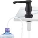 GAGALIFE Kitchen Sink Soap Dispenser Matte Black, Under Sink Soap Dispenser with 40" Silicone Extension Tube Kit,Say Goodbye to Frequent Refills